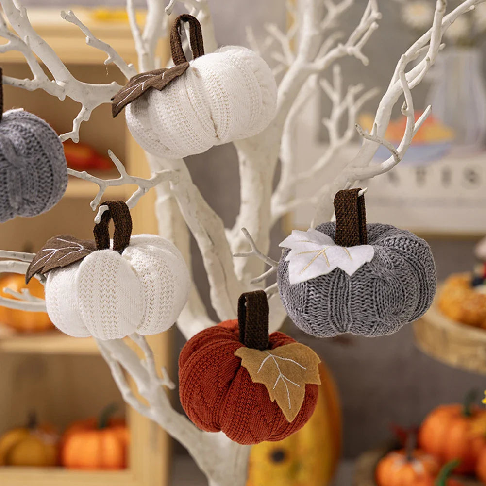 Autumn Harvest Plush Pumpkin – Woven Cosy Cabin Decor