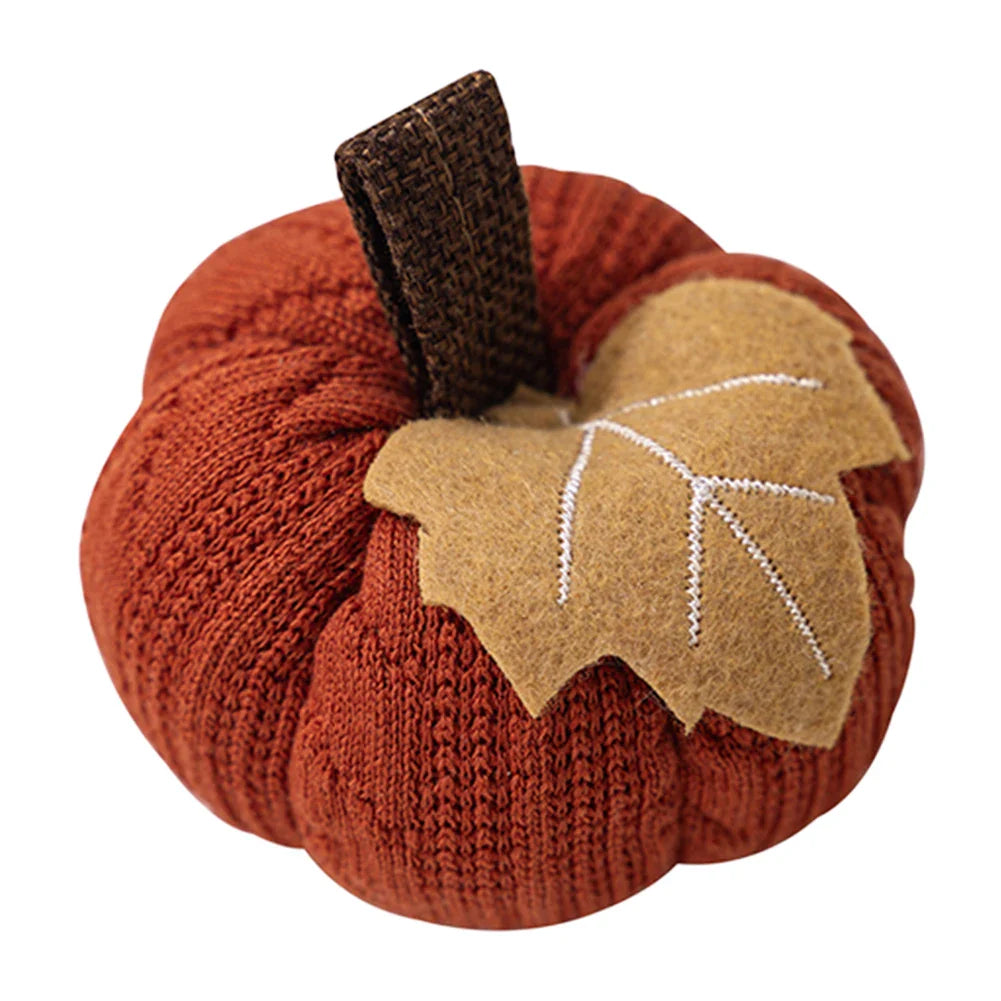 Autumn Harvest Plush Pumpkin – Woven Cosy Cabin Decor