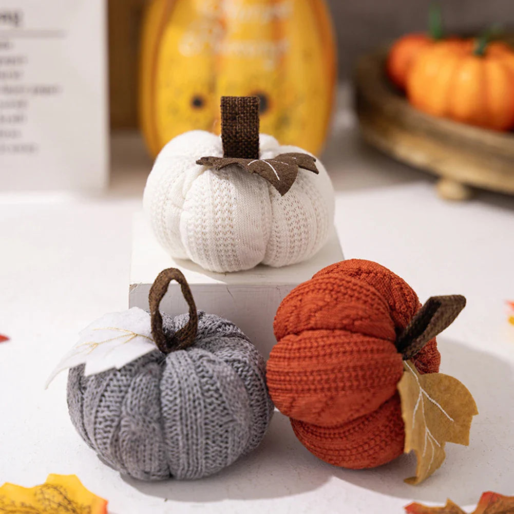 Autumn Harvest Plush Pumpkin – Woven Cosy Cabin Decor