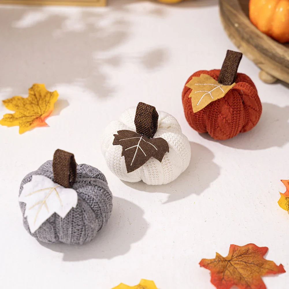 Autumn Harvest Plush Pumpkin – Woven Cosy Cabin Decor