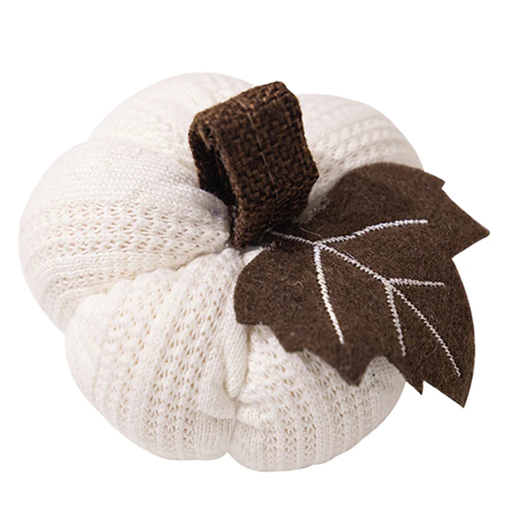 Autumn Harvest Plush Pumpkin – Woven Cosy Cabin Decor